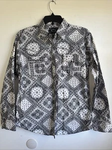 Cowgirl Hardware Women’s Snap Western Shirt Size XL Black & White W/Rhinestones - Picture 1 of 9