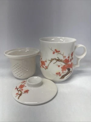 Cherry Blossom TEAVANA Exclusive Collections Tea Mug Lid Infuser Filter Flower 3 - Image 1 of 4