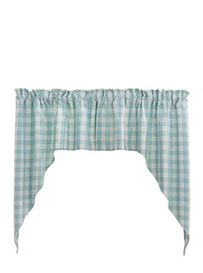 Wicklow Check Sea (Aqua) Swags - 72"x36" by Park Designs Farmhouse Coastal - Picture 1 of 2