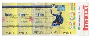 FUSSBALL TICKET TICKET AUSVERKAUF UEFA INTER BOLOGNA 27.5.1999 - Bild 1 von 2