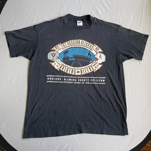 Vintage Raiders And Oilers T Shirt USA Made Single Stitch Football NFL Size XL - Picture 1 of 5