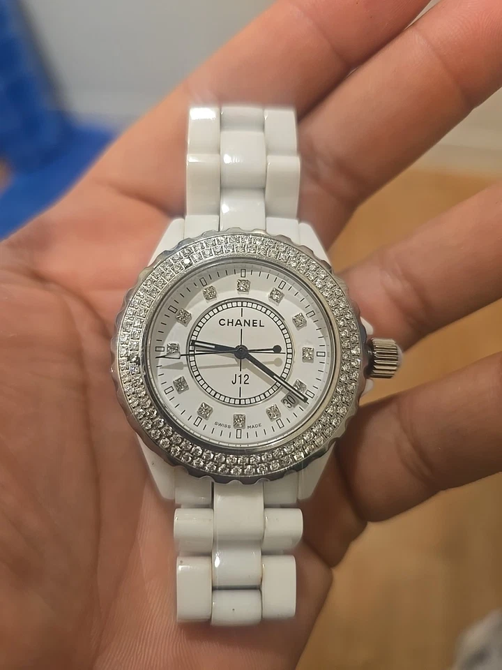 Chanel J12 WDiamond Ladies Watch - White - Image 1 of 3