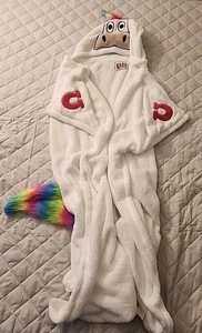 Lazy One Unicorn Animal Blanket Hoodie Kid's Wearable Warm Snuggie - Picture 1 of 4