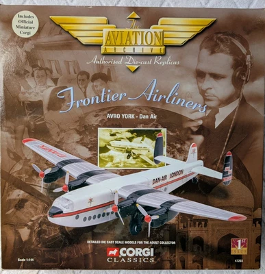 Corgi Classics AVRO YORK Dan Air Frontier Airliners 1:144 London NEW Box Dog - Image 1 of 4