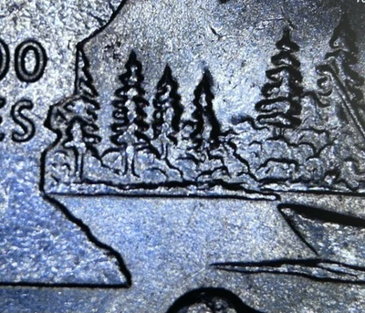2005-P Washington Minnesota Statehood Quarter, DDR FS-805 Extra Tree - Image 1 of 4