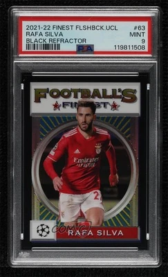 2021 Topps Finest Flashbacks UCL Black Refractor /25 Rafa Silva #63 PSA 9 MINT - Image 1 of 2