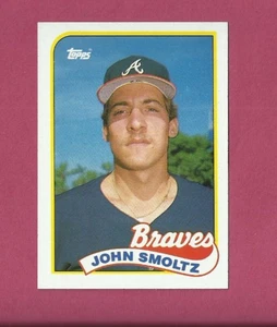 1989 TOPPS JOHN SMOLTZ ROOKIE CARD #382 ATLANTA BRAVES - Foto 1 di 1