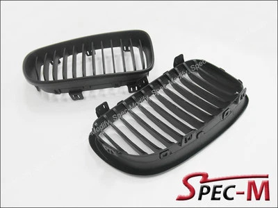 2008-2014 BMW E82 E88 128i 135i 1M Coupe Matte Black Front Kidney Grille Grill - Image 1 of 4
