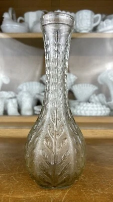 Ваза из прозрачного стекла FTD высотой 9 дюймов - ваза с дизайном из лозы - с 1980-х годов - ваза FTD 1980-х - Изображение 1 из 2