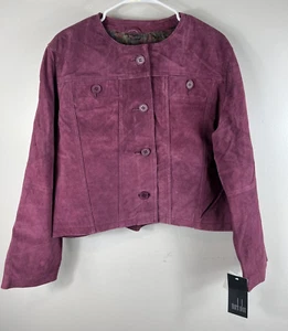 Neu mit Etikett Mark Alan Lederjacke pflaume große Knopfleiste - Bild 1 von 8