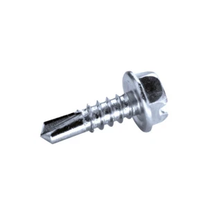 500 Bohrschrauben 4,8 x 25,0 mm Stahl verzinkt Werksnorm Sechskant Längsschlitz - Bild 1 von 8
