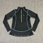 Columbia Womens Windefend Omni Wick Titanium Running Cycling Shirt XL Black NWOT