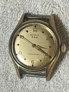 Benrus 3 Star Automatik Herren Automatik Uhr ohne Band läuft 10k RGP - Bild 1 von 20