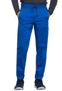 Cherokee Workwear Scrubs Men Natural Rise Jogger WW012 ROY Royal Free Shipping - Picture 1 of 6