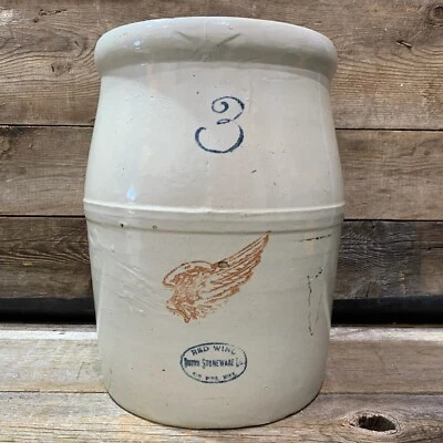 Ala Roja, batidora de mantequilla de 3 galones, vasija de gres, ala de 3,25" Foto 1 de 4