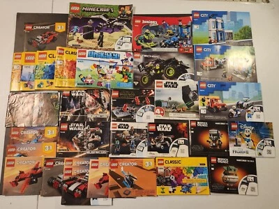 Huge Lego Instruction Manual Lot 30 Manuals -Star Wars - Creator - Lego City Etc - Image 1 of 4