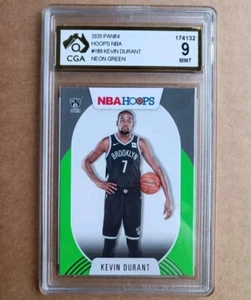 Kevin Durant Green Hoops 2020/21 - #189 - CGA 9 MINT not PSA  - Picture 1 of 2