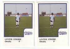 1986 Procards Omaha Royals LESTER STRODE - 2 Card Lot - Kansas City Royals