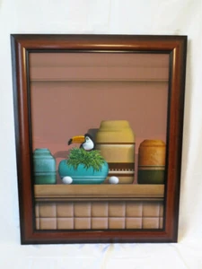 LARGE James Carter Signed Original Painting Still Life with Toucan Bird American - Picture 1 of 5