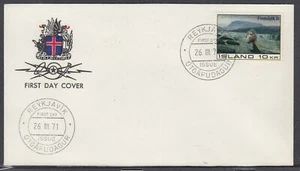Iceland Scott 428 FDC - Joint Refugee Campaign - Picture 1 of 1