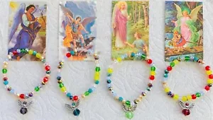 Archangels and Angels bracellets, Protection Braceles Woman’s Stretch Multicolor - Picture 1 of 6
