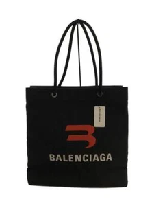 BALENCIAGA 20AW Explorer embroidered tote bag black nylon used - Picture 1 of 6