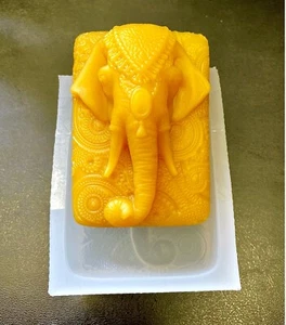 silicone indian elephant mold soap candle molds 1 cavity homemade - Picture 1 of 9