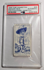 1949 Turf Famous Film Stars Hand Cut #49 Gregory Peck PSA Authentic