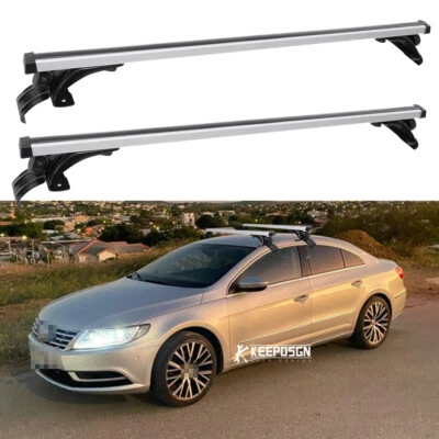 Bagagem transportadora de carga de alumínio barra transversal rack de teto 48" para VW Volkswagen CC Golf - Imagem 1 de 4