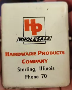 Vintage HP Wholesale Hardware Products Company Sterling IL CLIP - Foto 1 di 3