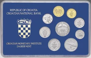 Croatia Official Set Kuna and Lipa UNC Numismatic commemorative coin 1994 - 1996 - Picture 1 of 2