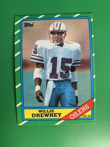 1986 Topps Willie Drewrey RC #354 Houston Oilers - Picture 1 of 2