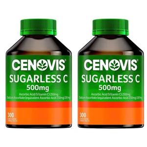 2X Cenovis Sugarless Vitamin C Chewable 500mg 300 Tablets Orange Flavour - Picture 1 of 1