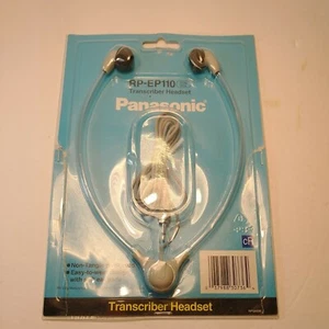 NEW Vintage Panasonic Transcriber Headset RP-EP110 Gray 1/8” Mono Jack - Picture 1 of 6