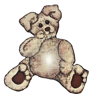 Vintage Original Teddy Bear Wall Art Hanging Kids Room Nursery Decor Baby Sleepg - Picture 1 of 4