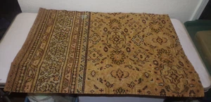 Antique Oriental Persian Wool Pile Area Rug Carpet Scrap Fragment 27" x 38" - Picture 1 of 9