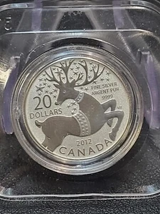 2012 Canada $20 Dollar Fine .9999% Holiday Reindeer (1/2 oz) - Picture 1 of 2
