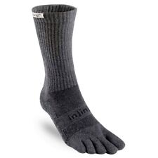 Injinji Trail Run Midweight Five Finger Running Toe Socks Crew Granite