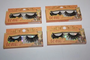 Ioni 3D Faux Mink Lashes 100% Hand Made 686603 Wispy Dramatic LOT OF 4 - Picture 1 of 2