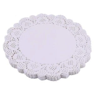 100 Pack 6" White Lace Paper Doilies Round Paper Placemats for Wedding Birthday - Picture 1 of 8