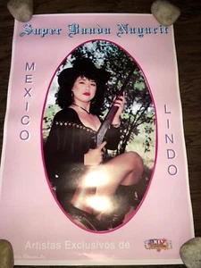PÓSTER MÉXICO LINDO JOEY RECORDS 15" X 20" VINTAGE TEJANO - Imagen 1 de 2