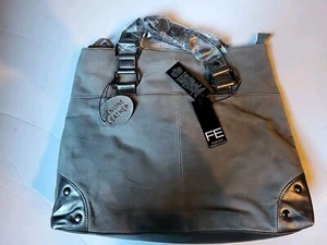 Silver Grey Fasion Essentials Real Leather Handbag Shoulder Bag  - Picture 1 of 5