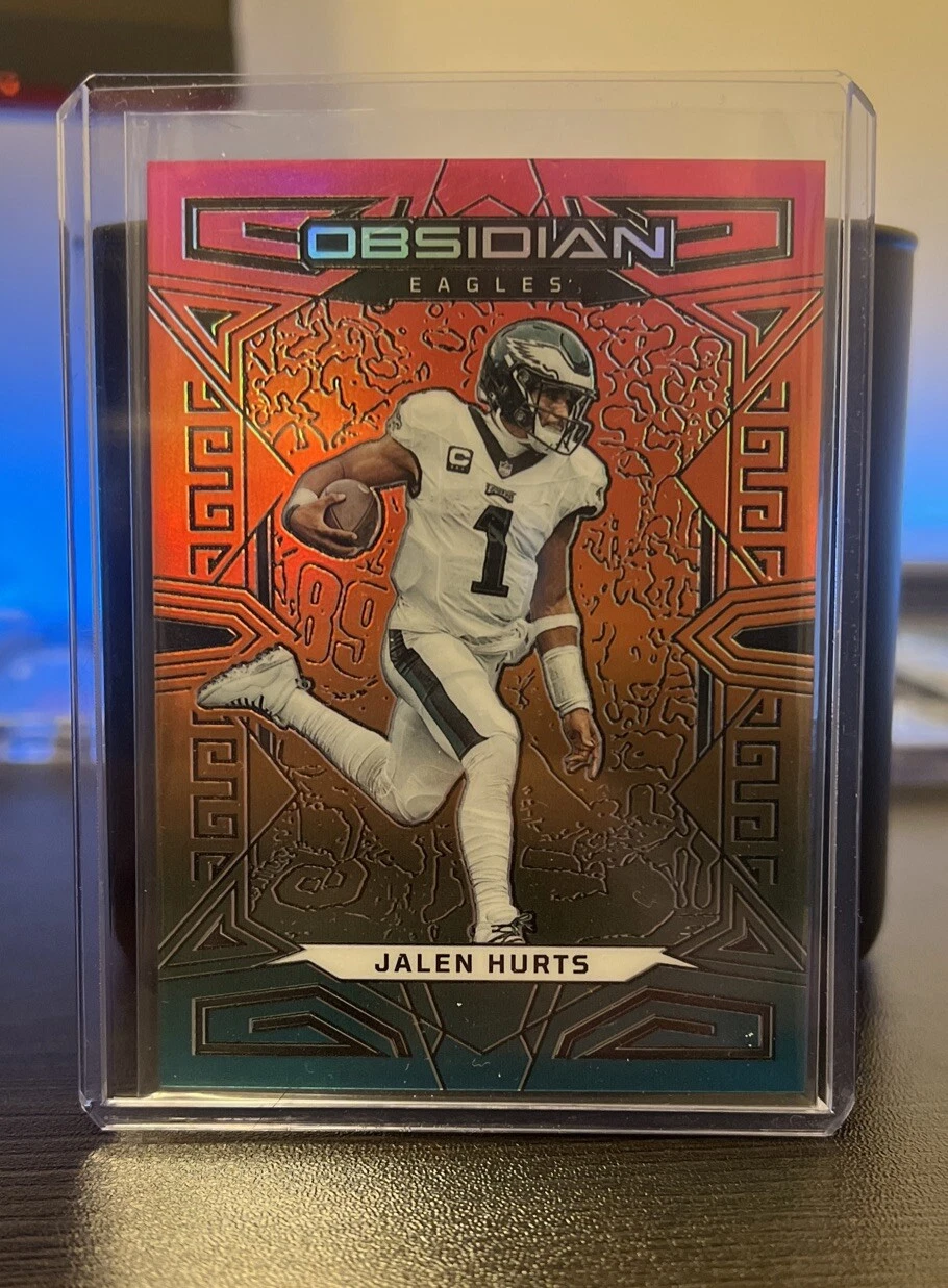 Jalen Hurts 2023 Obsidian Electric Etch Neon Flood 2/3