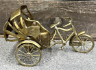 Vintage Brass Bicycle Rickshaw Chinese Japanese Oriental Velotaxi Tricycle