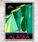 Alaska Vintage Plakat podróżny Ameryka Druk artystyczny 12x16" Rzadki Gorący Nowy A90