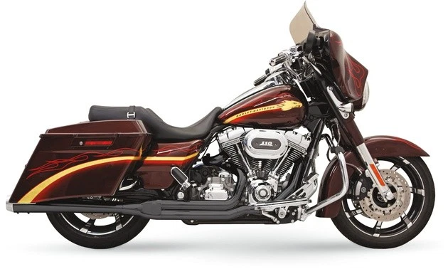 Bassani Road Rage Megaphone Exhaust System 4" Black #FLH-737B Harley Davidson Foto 1 de 1