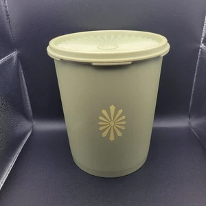 Vintage Tupperware Avocado olivgrün Vorratsbehälter #809-6 & Deckel - Bild 1 von 9