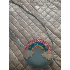 Girls Rainbow Blue Mini Purse - Picture 1 of 2