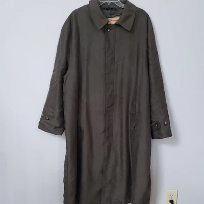 Gabardina Ralph Lauren para hombre 48R verde oliva abotonada clásica dinero antiguo lujo Foto 1 de 4