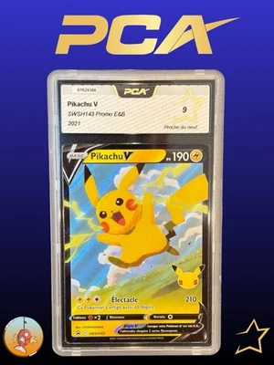 Carte Gradé Pokémon PCA9 Pikachu V SWSH143 Promo EB7.5 Célébrations 25 ans FR - Photo 1/4